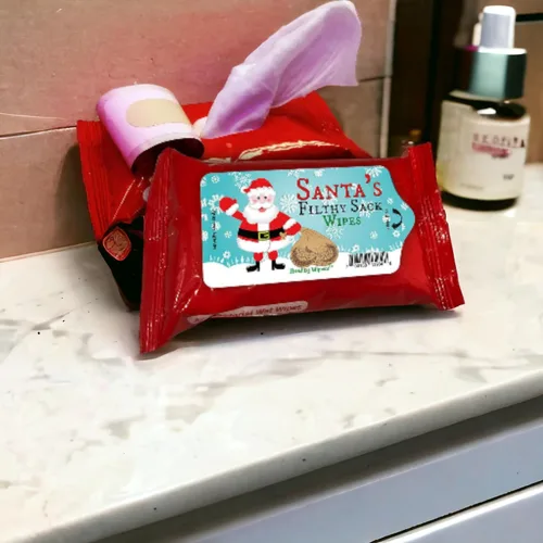Miniatura 8 de Santa's Filthy Sack Wipes - Toallitas húmedas navideñas para amigos, tamaño de bolsillo, sin alcohol