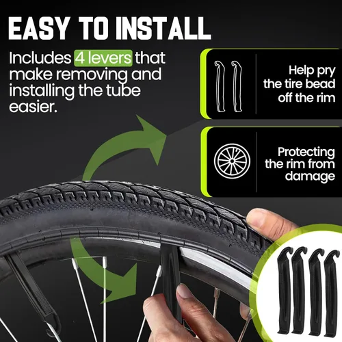 Miniatura 6 de Tubo de neumático grueso resistente de 20 x 4.0, 26 x 4.0 con válvula Schrader - Tubo interior de goma butílica gruesa para bicicletas eléctricas