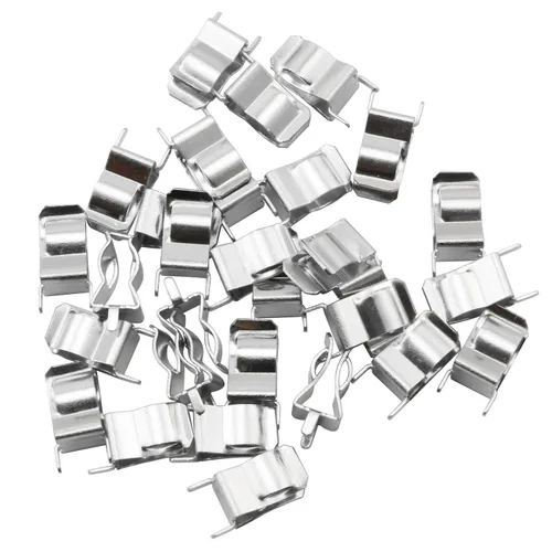 Latón chapado en estaño fusible titular clip - 30PCS para 0.236x1.181 in tubo de cerámica de vidrio fusible rápido