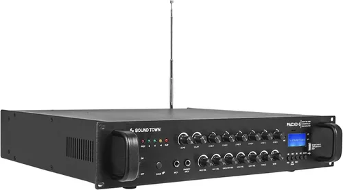 Miniatura 8 de Sound Town Amplificador de potencia comercial de 60 W, 2 zonas, 70 V/100 V, con Bluetooth, aluminio, para restaurantes, salones, bares, pubs