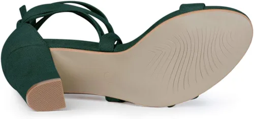 Miniatura 5 de Allegra K Sandalias de tacón de bloque con cordones para mujer