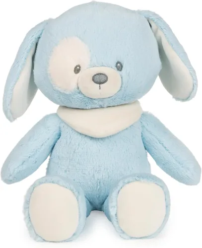 GUND Baby Peluche de Cachorro Sostenible, Animal de Peluche Hecho de Materiales Reciclados, Regalo para Bebés y Recién Nacidos, Azul/Crema, 13"
