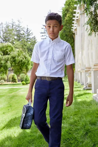 Miniatura 3 de French Toast Boys' Adjustable Waist Straight Fit Stretch Twill Chino Pant