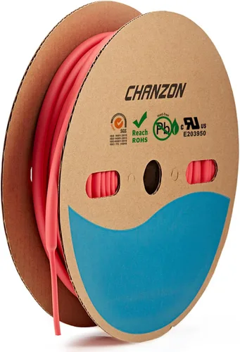 Miniatura 101 de Chanzon - Tubo termorretráctil de relación 3:1, 1-1/4" (30mm), grado marino, con revestimiento adhesivo impermeable, rollo de 4 pies
