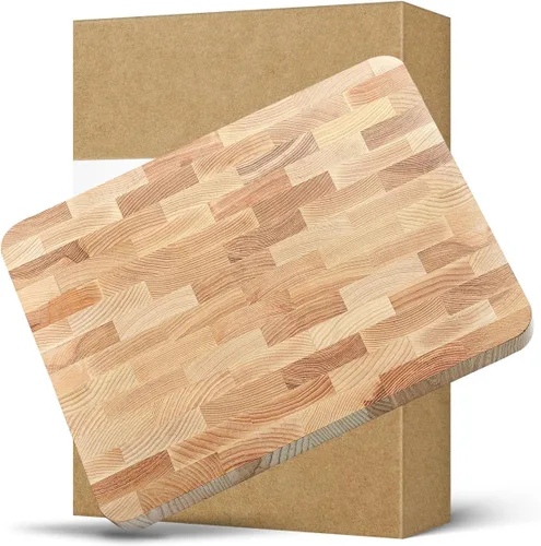 Miniatura 9 de HEZHEN Tabla de cortar rectangular de madera de acacia de grano final, 15.75 x 11.22 x 0.98 pulgadas, tabla de queso y placa de cocina