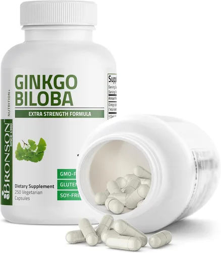 Miniatura 6 de Bronson Ginkgo Biloba Extra Strength Apoya la función cerebral y soporte de memoria, 250 cápsulas vegetarianas