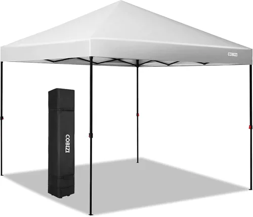 Miniatura 34 de COBIZI - Tienda desplegable de 3,66 x 3,66 metros en oferta - Cenador portátil de metal para exteriores con mosquitero, impermeable - Cenador Caqui