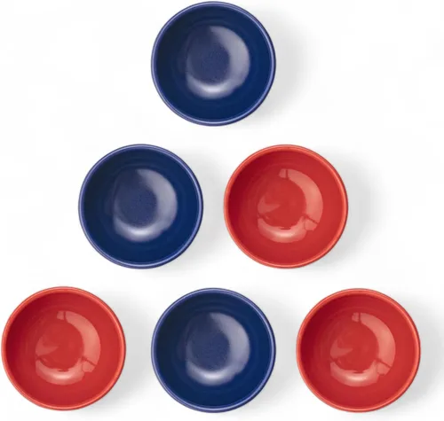 Miniatura 2 de Bascuda Juego de 6 cuencos pequeños de cerámica (3.1 in) – Ramequines multiusos para guarniciones, inmersiones, postres, sopas, cereales