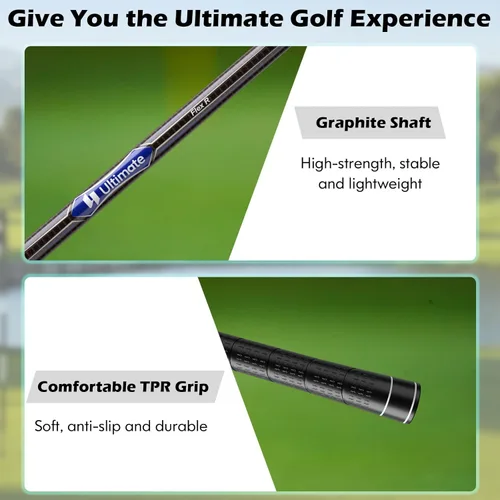 Miniatura 6 de Tangkula 9/10 Pieces Men's Complete Golf Clubs Set, Golf Club Package Set with 460CC Driver, Fairway Wood & Hybrid, Irons, Putter, Portable Regular