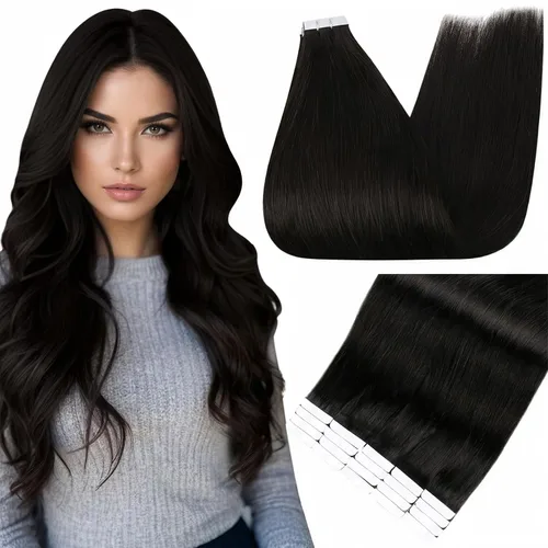 Miniatura 36 de Full Shine - Extensiones de cabello con cinta adhesiva de 18 pulgadas, extensiones de cabello Remy de 1.76 oz, extensiones de cabello lacio