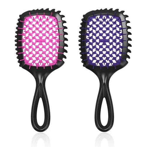 Miniatura 10 de Cepillo desenredante – Paquete de 2 cepillos ventilados para cabello húmedo y seco – Cepillo desenredante fácil y sin dolor que reduce los nudos