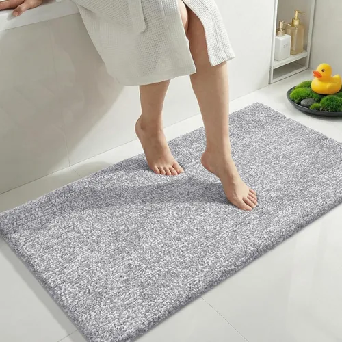 Miniatura 40 de Yimobra Alfombra de baño acolchada antifatiga, antideslizante, lavable, de microfibra suave y densa para lavabo, ducha, pies cansados, cómodo