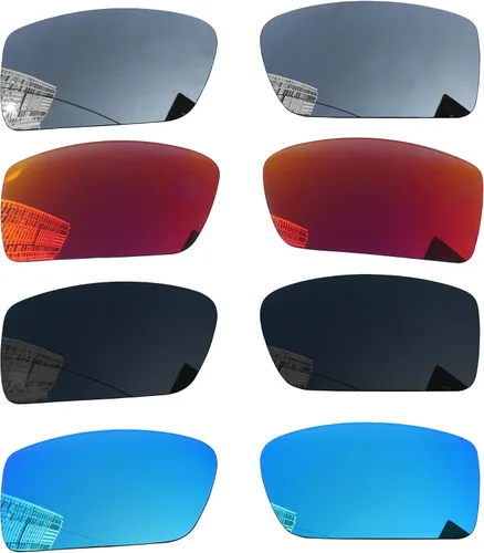 Acefrog 4 pares de lentes polarizados de repuesto para gafas de sol Oakley Gascan OO9014, ajuste perfecto, inastillables, antiarañazos, paquete