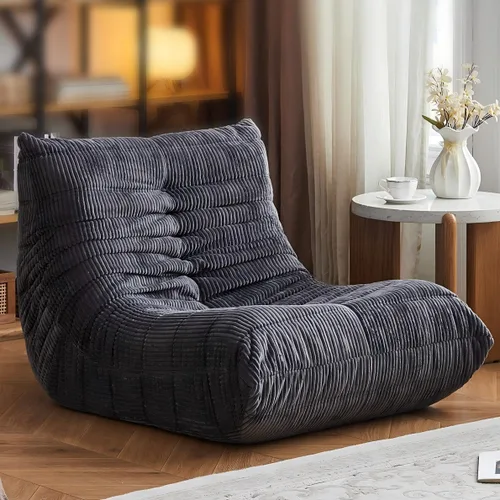 Miniatura 10 de ZCUBED Sillas Grandes de Puf para Adultos, Silla de Salón de Espuma Viscoelástica, Comodo Puf de Corduroy Grande, Sofá Perezoso, Cómoda Silla