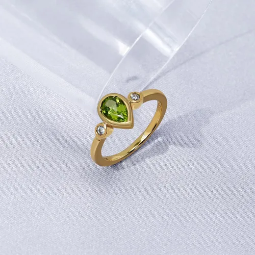 Miniatura 3 de Tienda Collection Gold Plated Sterling Silver Round-Shaped Amethyst and Infinite Elements Cubic Zirconia Textured Finish Ring