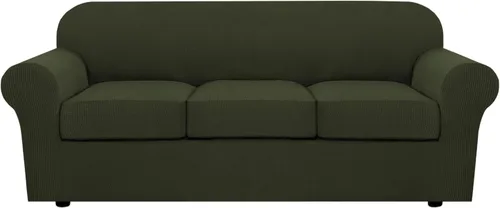 Miniatura 116 de H.VERSAILTEX - 3 fundas de sofá elásticas para 2 cojines de sofá. Fundas para muebles de sala de estar (funda base más 2 fundas de cojín de asiento)