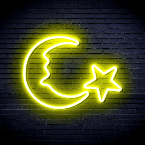 Miniatura 10 de ADVPRO Moon and Star Flex Silicone LED Neon Sign - Azul - st16s33-fnu0009-b