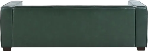 Miniatura 9 de Sofá de asiento profundo moderno de 3 plazas con patas de madera de abedul, sofá de cuero de 80.25 pulgadas, sofá tapizado suave para sala de estar
