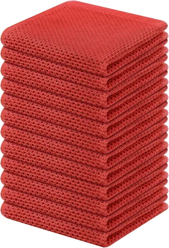 Miniatura 35 de Kitinjoy - Paños de cocina de 100 % algodón, tela de tejido gofrado, paño de limpieza ultrasuave, absorbente y de secado rápido. Gris Oscuro