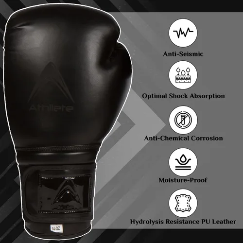 Miniatura 2 de Athllete Guantes de boxeo duraderos y cómodos para hombres y mujeres, acolchado extra grueso para boxeadores principiantes y entrenamiento físico