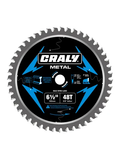 Miniatura 12 de CRALY Hoja de sierra circular de corte de acero y metal ferroso de 14 pulgadas y 72 dientes, árbol de 1 pulgada, corte fino, hoja profesional
