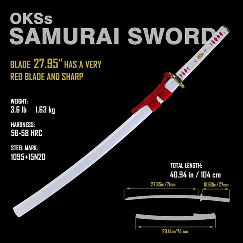 Miniatura 2 de Espada Katana Japonesa Samurai Hecha a Mano con Saya de Madera de Rayskin Dura, Puede Cortar Bambú