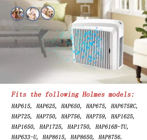 Miniatura 4 de HAPF600 - Filtro HEPA verdadero compatible con filtro Holmes B. Repuesto para HAPF600D HAP615 HAP625 HAP650 HAP675RC HAP725 HAP750 HAP1625 HAP1650