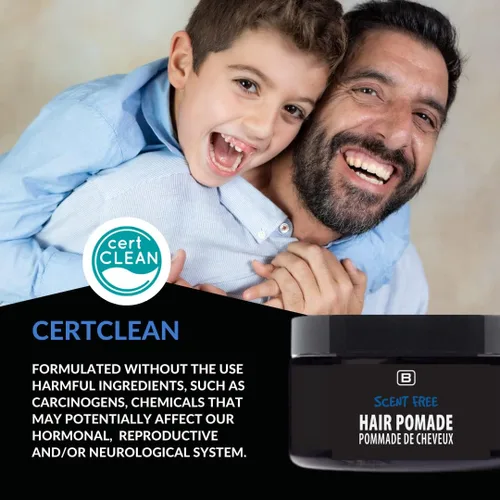 Miniatura 3 de Pomada vegana de sujeción media sin olor para hombres, verificada por EWG, a base de agua, totalmente natural, sin escamas para sostener todo el día