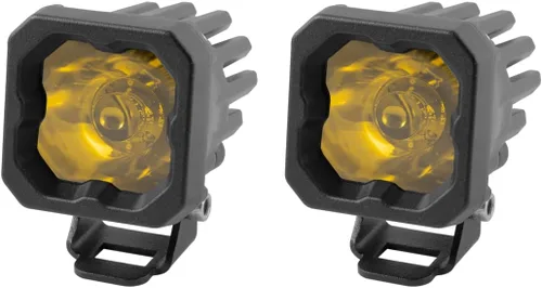 Miniatura 10 de Diode Dynamics SSC1 Luz LED deportiva estándar amarilla (par), inundación con retroiluminación ámbar
