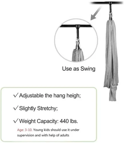 Miniatura 5 de Columpio sensorial para adultos autistas, hamaca para terapia, silla colgante, cama colgante, cápsula colgante para interiores, malla transpirable