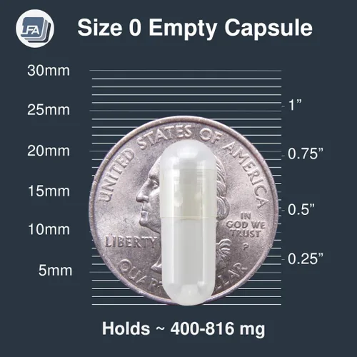 Miniatura 3 de Cápsulas vacías de tamaño 0 – HPMC vegano – 120 cápsulas vegetarianas vacías – 0 cápsulas de píldoras vegetales rellenables unidas – Cápsulas