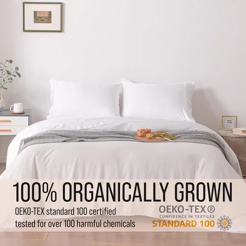 Miniatura 4 de Bella Coterie Sábana Bajera Ajustable de Viscosa de Bambú de Lujo Tamaño King 100% Cultivada Orgánicamente Ultra Suave Refrescante para Blanco