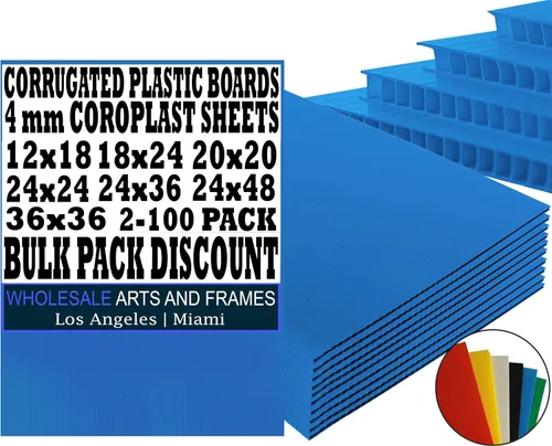 Miniatura 7 de Tablero de Plástico Corrugado 12x18 2 Pack Negro, Tablero de Cartel Grande. Láminas de Cartón Corrugado de Plástico Coroplast 12x18 para Carteles.