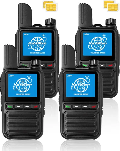 Miniatura 16 de KAYOTOM Radios bidireccionales de alcance ilimitado gratuito de por vida, comunicación global rápida PTT Pulsar para hablar y escuchar a través
