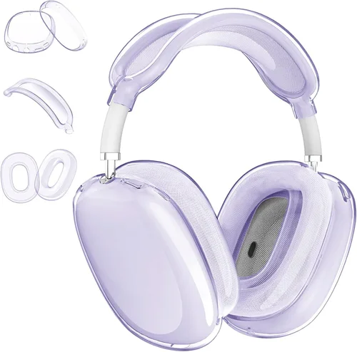 Miniatura 30 de Aircawin Funda transparente para AirPods Max, funda transparente a prueba de golpes para Airpods Max, funda protectora de TPU suave antiarañazos,