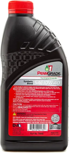 Miniatura 8 de PENN GRADE 1, 71446, Aceite de mezcla sintética de alto rendimiento SAE 10W-40, 1 cuarto de galón (paquete de 12)