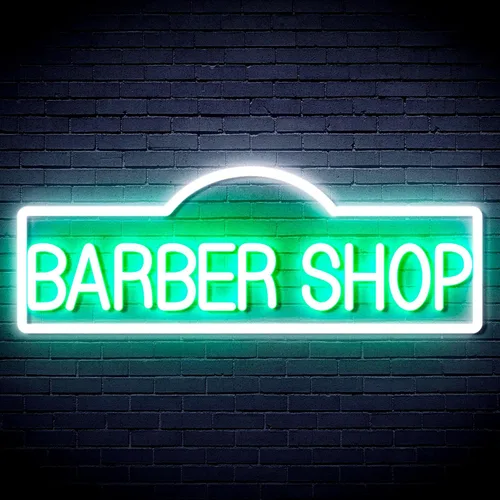 Miniatura 11 de ADVPRO Señal de neón LED de silicona flexible de Barber Shop - rojo y azul - st16s42-fnu0358-rb
