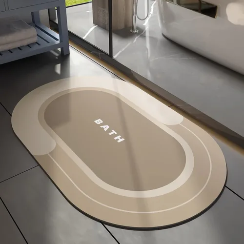 MontVoo Alfombra de baño antideslizante, de secado rápido, resistente a las manchas, para el suelo del baño, alfombra de ducha de fácil cuidado para