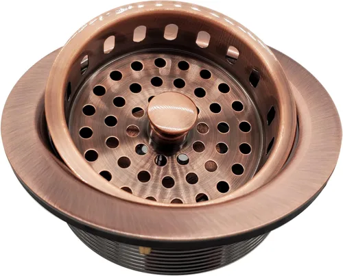Miniatura 5 de Westbrass D214-05 - Colador grande para fregadero de cocina estilo poste de 3-1/2 pulgadas, níquel pulido