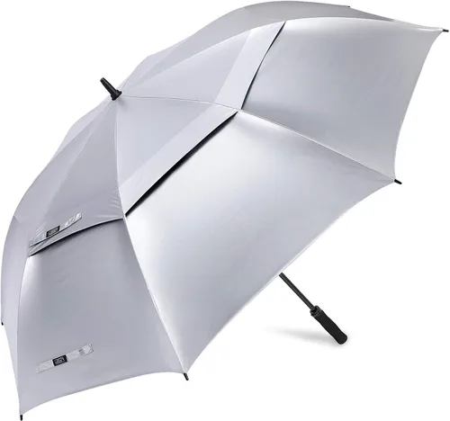 Miniatura 9 de G4Free Paraguas enorme de golf con protección UV, apertura automática, resistente al viento, paraguas de gran tamaño, extra grande, ventilado, doble