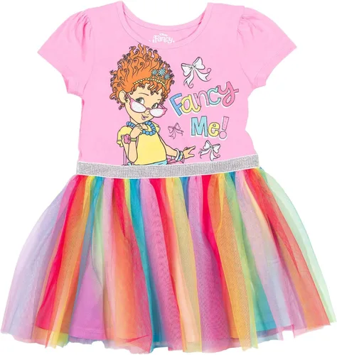 Miniatura 2 de Disney Fancy Nancy - Vestido tutú de manga corta para niñas con scrunchy para niños pequeños a niños grandes
