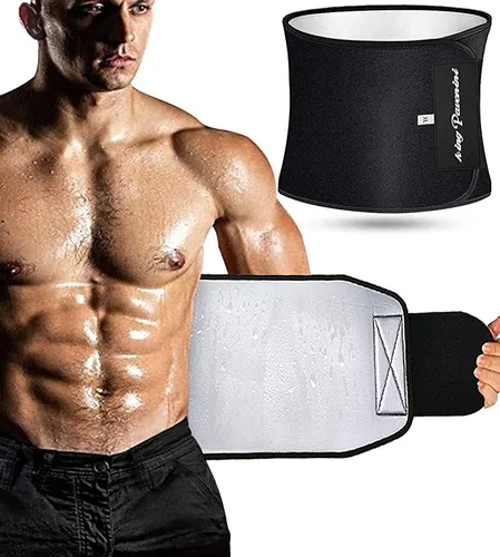 KingPavonini - Faja reductora de cintura para mujeres y entrenador de cintura para hombres, cinturón de sudor talla grande, actualizado