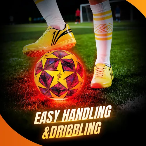 Miniatura 3 de Light Up Soccer Ball Glow in The Dark Size 3/4/ 5 Indoor&Outdoor Sports Gifts Birthday Ideas for 3-15+ Boys, Girls, Teens with Pre-Installed