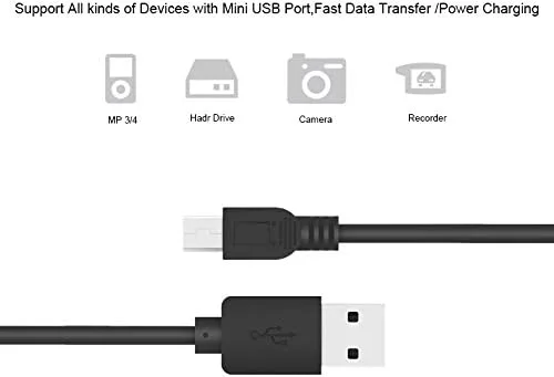 Miniatura 5 de MaxLLTo Cable de repuesto USB 2.0 de 3 pies para transferencia y cargador 2 en 1 para Canon Elura Series Canon ELURA 40MC, Elura 50, Elura 60, Elura