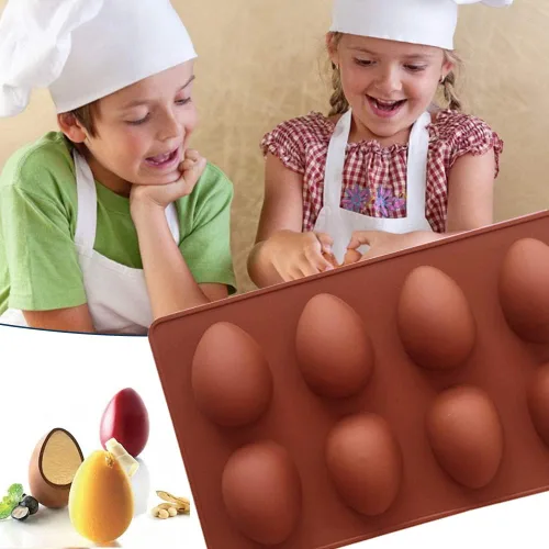 Miniatura 6 de Molde de silicona para chocolate de Pascua, molde de silicona con forma de huevo, moldes para hornear para dulces de Pascua, mini jabón, pastel
