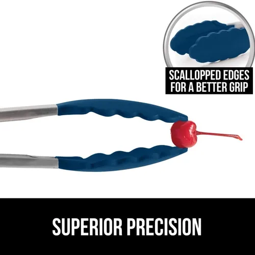 Gorilla Grip Juego de 2 pinzas de silicona y rallador de caja, pinzas de silicona son de 9 y 12 pulgadas, el rallador de caja es de 10 pulgadas e
