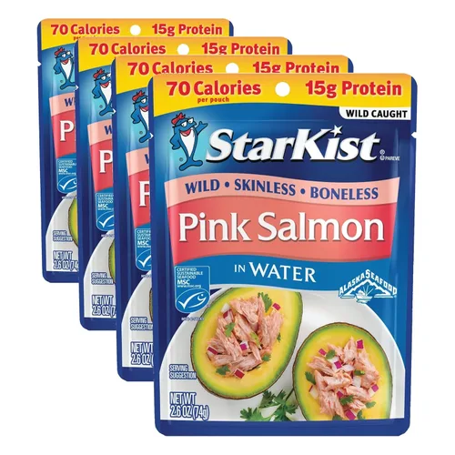 Miniatura 11 de StarKist Wild Pink Salmon - Sin hueso, sin piel, bolsa de 2.6 onzas (paquete de 12)