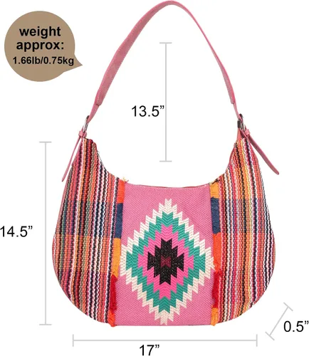 Miniatura 6 de Montana West Aztec Tapestry Collection - Bolso de mano oculto para mujer