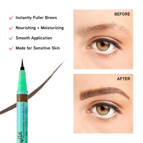 Miniatura 5 de Maquillaje para cejas de Physicians Formula Butter Palm Feathered Micro Cejas Color Plumas, Marrón Oscuro Universal Marrón