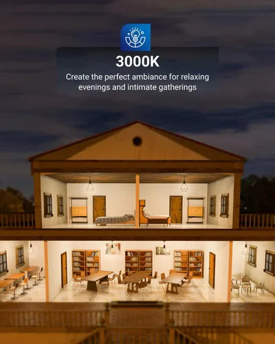 Miniatura 3 de Paquete de 10 bombillas LED G25, filamento Edison Globe, bombilla de iluminación para tocador de baño y dormitorio, 500 LM, 5 W